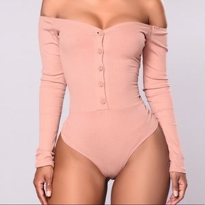 Fool In Love Off Shoulder Bodysuit